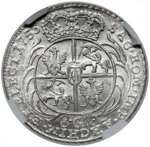 August III Sas, Dwuzłotówka Lipsk 1753 - 8 GR