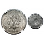 5 fenigów 1917 i 10 złotych 1959, zestaw (2szt)