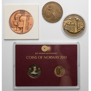 Litwa, Rosja i Norwegia, zestaw medali (4szt)