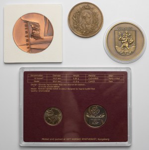 Litwa, Rosja i Norwegia, zestaw medali (4szt)