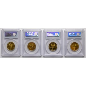 2 złote 1999-2001, zestaw (4szt)