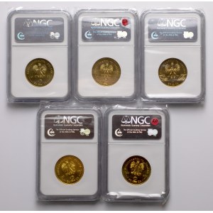 2 złote 1999-2007, zestaw (5szt)