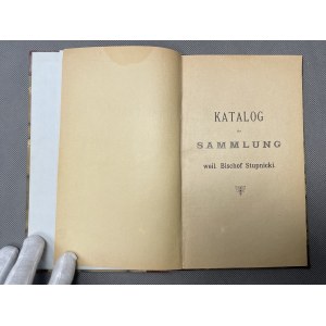 Katalog aukcji zbioru biskupa Jana Stupnickiego z Przemyśla, Wiedeń 1896