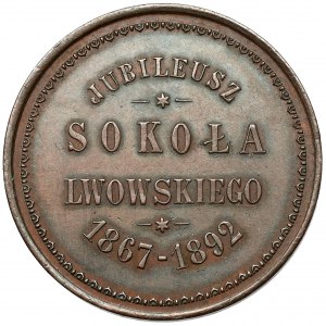 Medal, Jubileusz Sokoła Lwowskiego 1867-1892