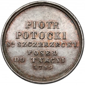 MAJNERT, Poniatowski, medal z suity poselskiej - Potocki - XIX w.