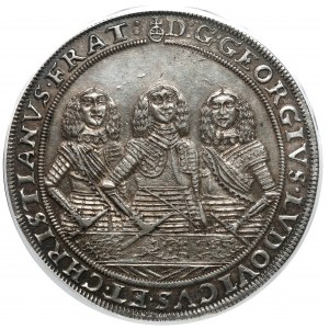 Silesia-Liegnitz-Brieg, Georg III, Ludwig IV, and Christian, Thaler 1659 EW, Brieg