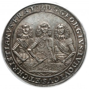 Silesia-Liegnitz-Brieg, Georg III, Ludwig IV, and Christian, Thaler 1659 EW, Brieg