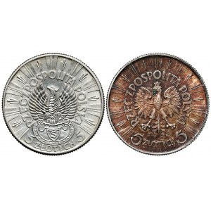 Strzelecki, Piłsudski 5 złotych 1934 i 1938 (2szt)