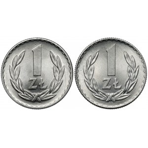 1 złoty 1949 Al i 1972 (2szt)