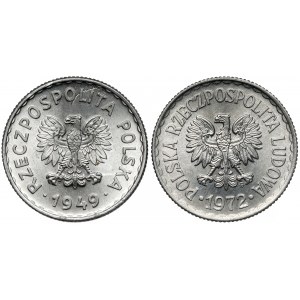 1 złoty 1949 Al i 1972 (2szt)