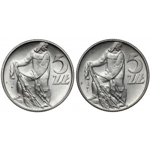 5 złotych 1959 i 1960 Rybak (2szt)