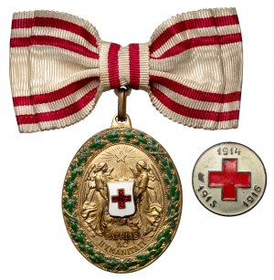 Austria, Czerwony Krzyż, Medal 1864-1914 i Znaczek 1914 - 1915 - 1916