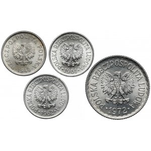 10 groszy i 1 złoty 1949-1972 (4szt)