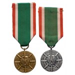 Odznaki Za Zasługi w Ochronie Granic - srebrna i brązowa - z legitymacjami