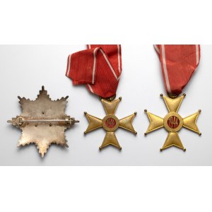 PRL, Order Odrodzenia Polski - Klasa II i IV - Krzyż Komandorski z Gwiazdą i Krzyż Oficerski (3szt)