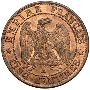 France, Napoleon III, 5 centimes 1863-A