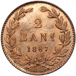 Romania, 2 bani 1867