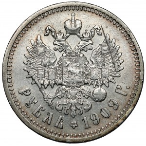 Russia, Nicholas II, Ruble 1909