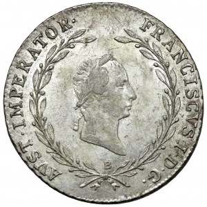 Austria, Francis I, 20 kreuzer 1826-B, Kremnica