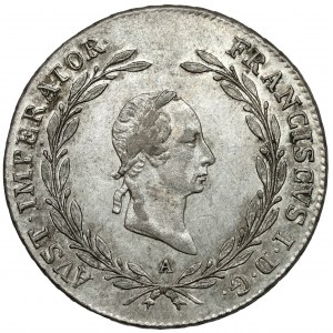 Austria, Francis I, 20 kreuzer 1827-A, Vienna