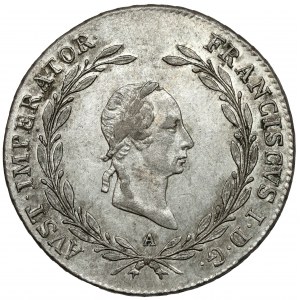 Austria, Franciszek I, 20 krajcarów 1827-A, Wiedeń
