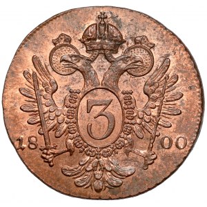 Austria, Franz II, 3 kreuzer 1800-S, Smolnik