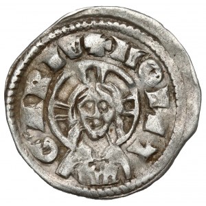 Węgry, Bela IV (1235-1270) Denar - Chrystus