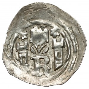 Austria, Rudolf I (1273-91) Fenig Karyntia - litera R pomiędzy wieżami
