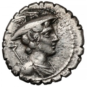 Roman Republic, C. Mamilius Limetanus (82 BC) AR serrate Denarius