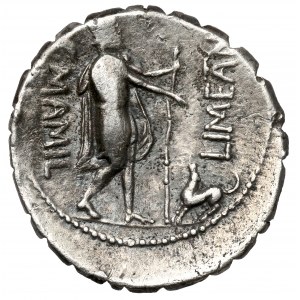 Roman Republic, C. Mamilius Limetanus (82 BC) AR serrate Denarius