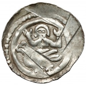 Austria, Friesach (1300-1340) Fenig - postać przed orłem