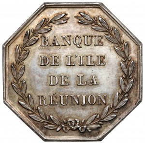 Réunion, Napoleon III, żeton banku Réunion
