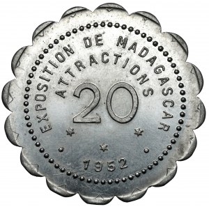 Madagascar, Exposition de Madagascar, 20 centimes 1952