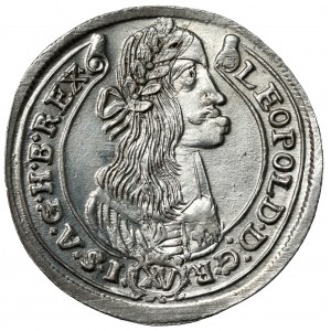 Hungary, Leopold I, 15 kreuzer 1676-KB, Kremnitz