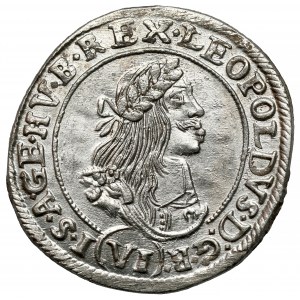 Hungary, Leopold I, 6 kreuzer 1669-KB, Kremnitz