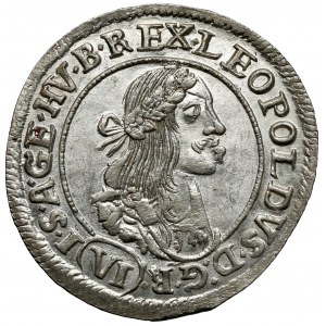 Hungary, Leopold I, 6 kreuzer 1671-KB, Kremnitz