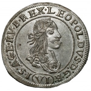 Hungary, Leopold I, 6 kreuzer 1673-KB, Kremnitz