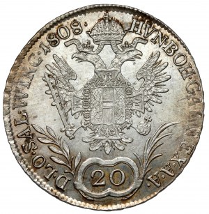 Austria, Franz I, 20 kreuzer 1808-A, Vienna