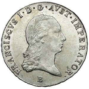 Austria, Franciszek I, 3 krajcary 1820-B, Kremnica
