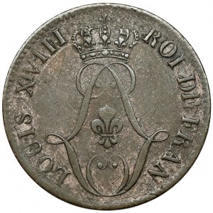 Réunion (Iles de Bourbon) Louis XVIII, 10 centimes 1816-A, Paris