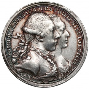 Austria, Józef II, Medal 1760 - ślub arcyksięcia Józefa i Izabeli de Bourbon-Parma