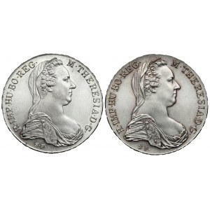 Austria, Maria Theresa, Thaler 1780 - RESTRIKE, lot (2pcs)