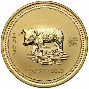 Australia, 200 dollars 2007 - Year of the Pig - 2 oz. GOLD