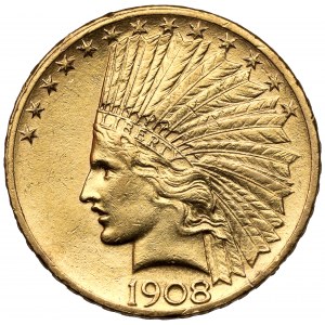 USA, 10 dolarów 1908 Indian head