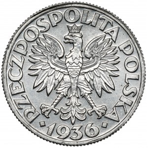 Próba ALUMINIUM 2 złote 1936 (1953) Żaglowiec - nakład 10 sztuk