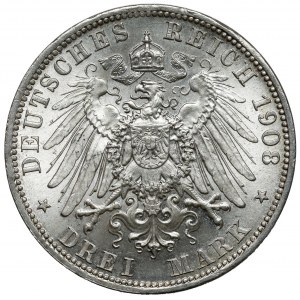 Preussen, 3 mark 1908-A, Berlin