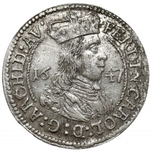 Austria, Ferdinand Karl, 3 kreuzer 1647, Tyrol