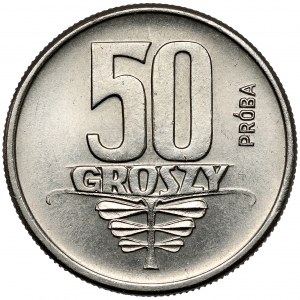 Próba NIKIEL 50 groszy 1958 - wstęga