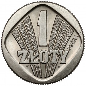Próba NIKIEL 1 złoty 1958 - kłosy