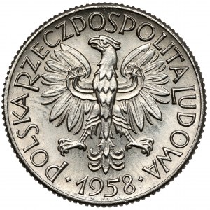 Próba NIKIEL 1 złoty 1958 - kłosy